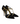 Casadei suede black heels with gold straps