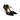 Casadei suede black heels with gold straps